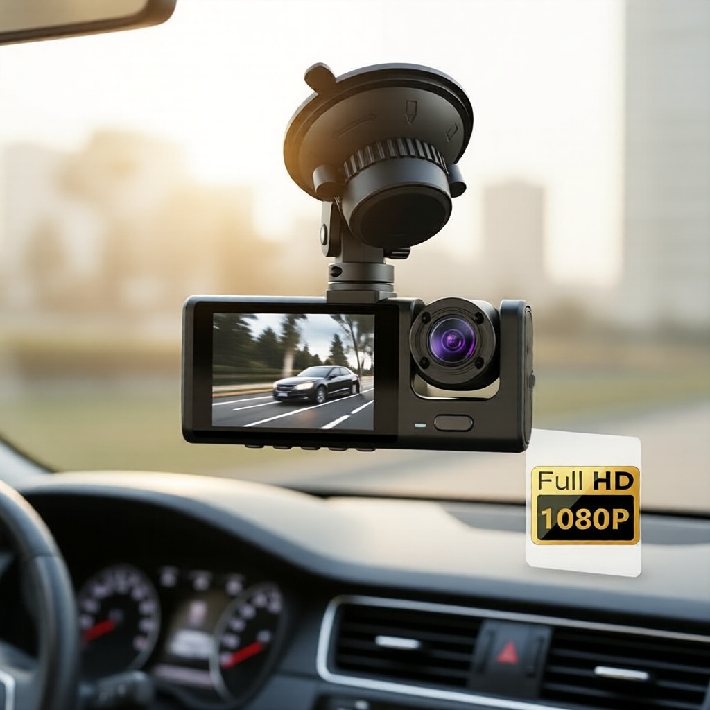 Câmera dupla 1080P para painel de carro, visão frontal + interna