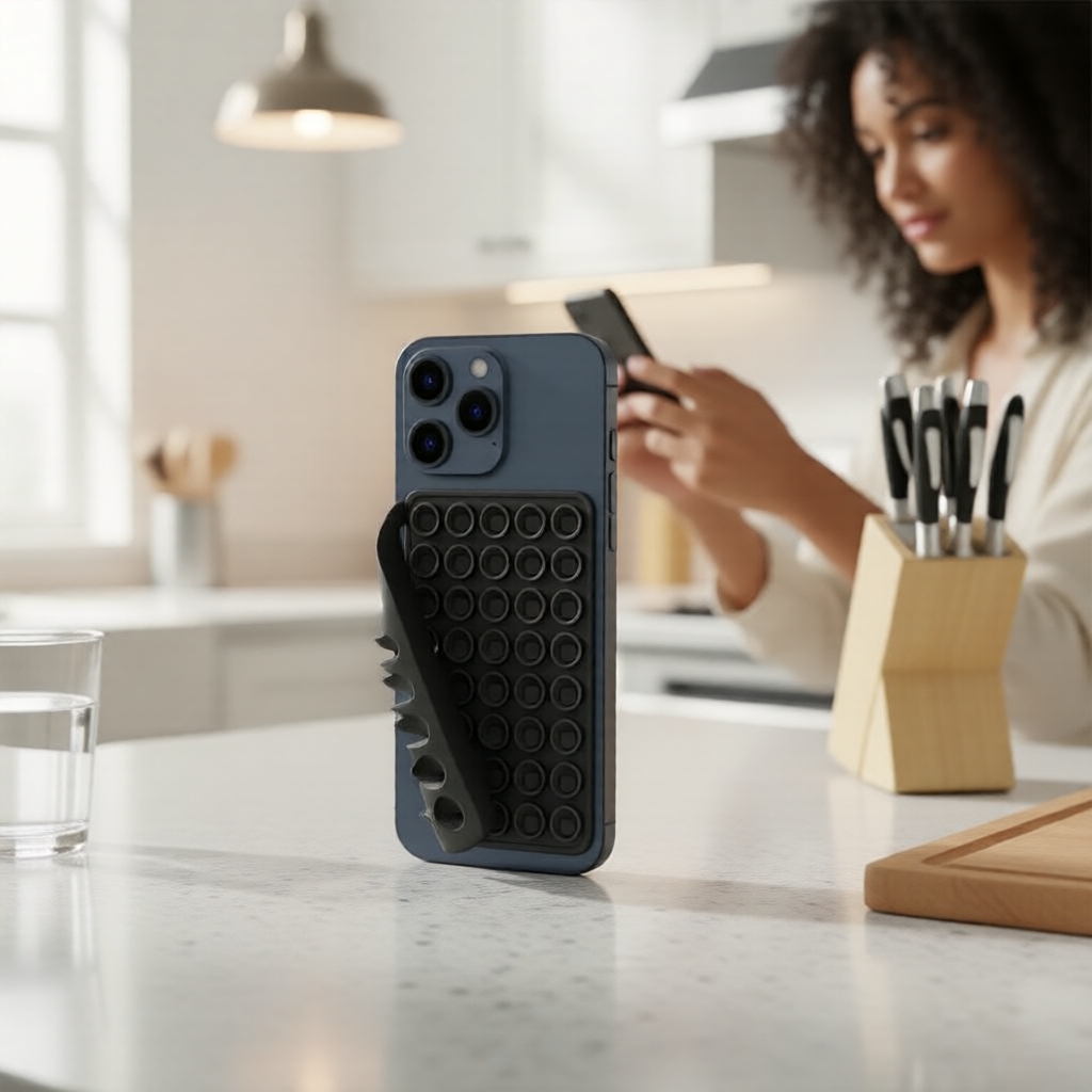 40 unidades de suporte adesivo de silicone para celular, aderência dupla face forte, design reforçado