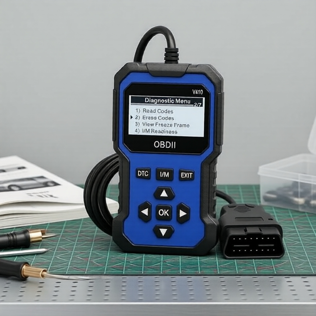 Leitor de Códigos de Motor OBD2 V410, Ferramenta de Diagnóstico de Carro para Teste e Reparo
