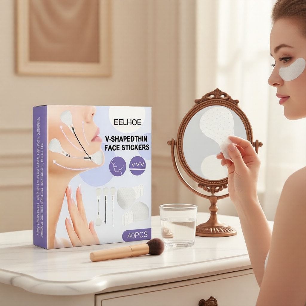Fita Facial Invisível 40 unidades com Ácido Mandélico e - Efeito Firmador e Emagrecedor