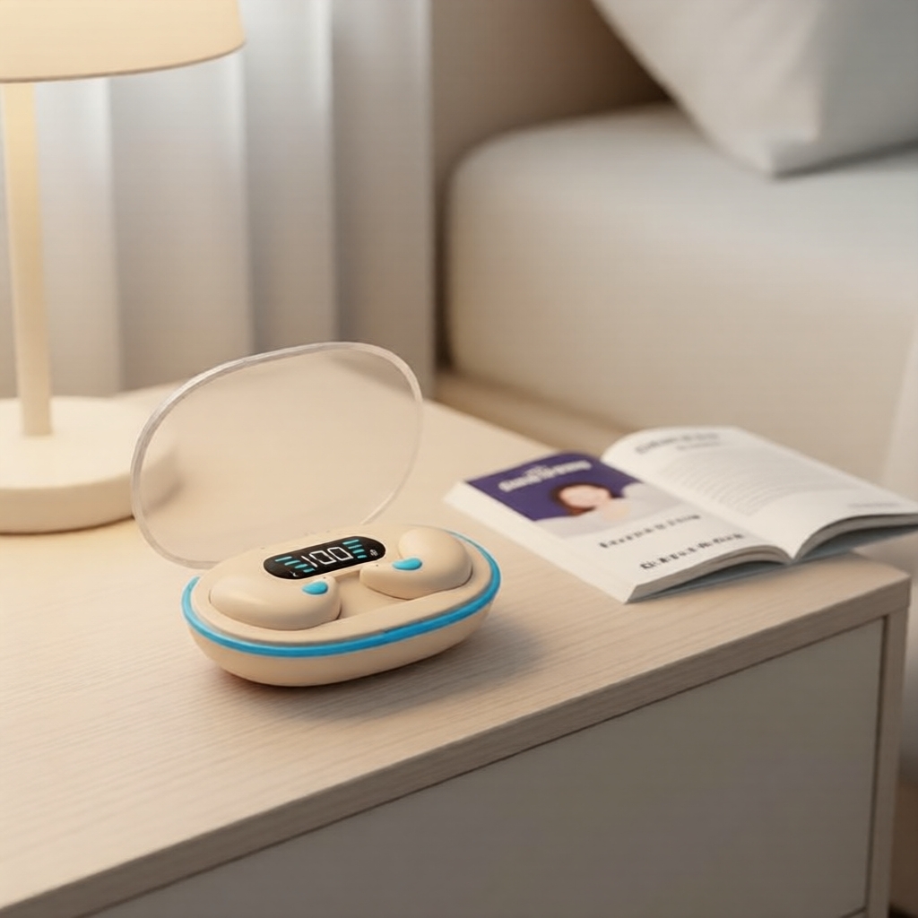 Fone de Ouvido Bluetooth TWS HQAi X55 para Dormir