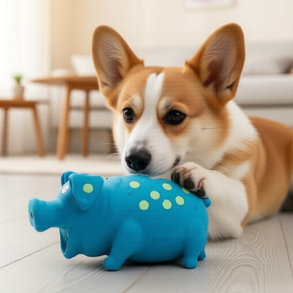 Brinquedo de látex mais vendido para cães - Porquinho com manchas, resistente à mastigação