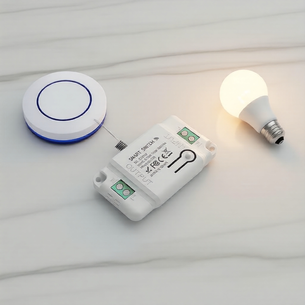 Interruptor Inteligente RF 433MHz Sem Fio, Controle Remoto por Botão para Iluminação e Eletrodomésticos