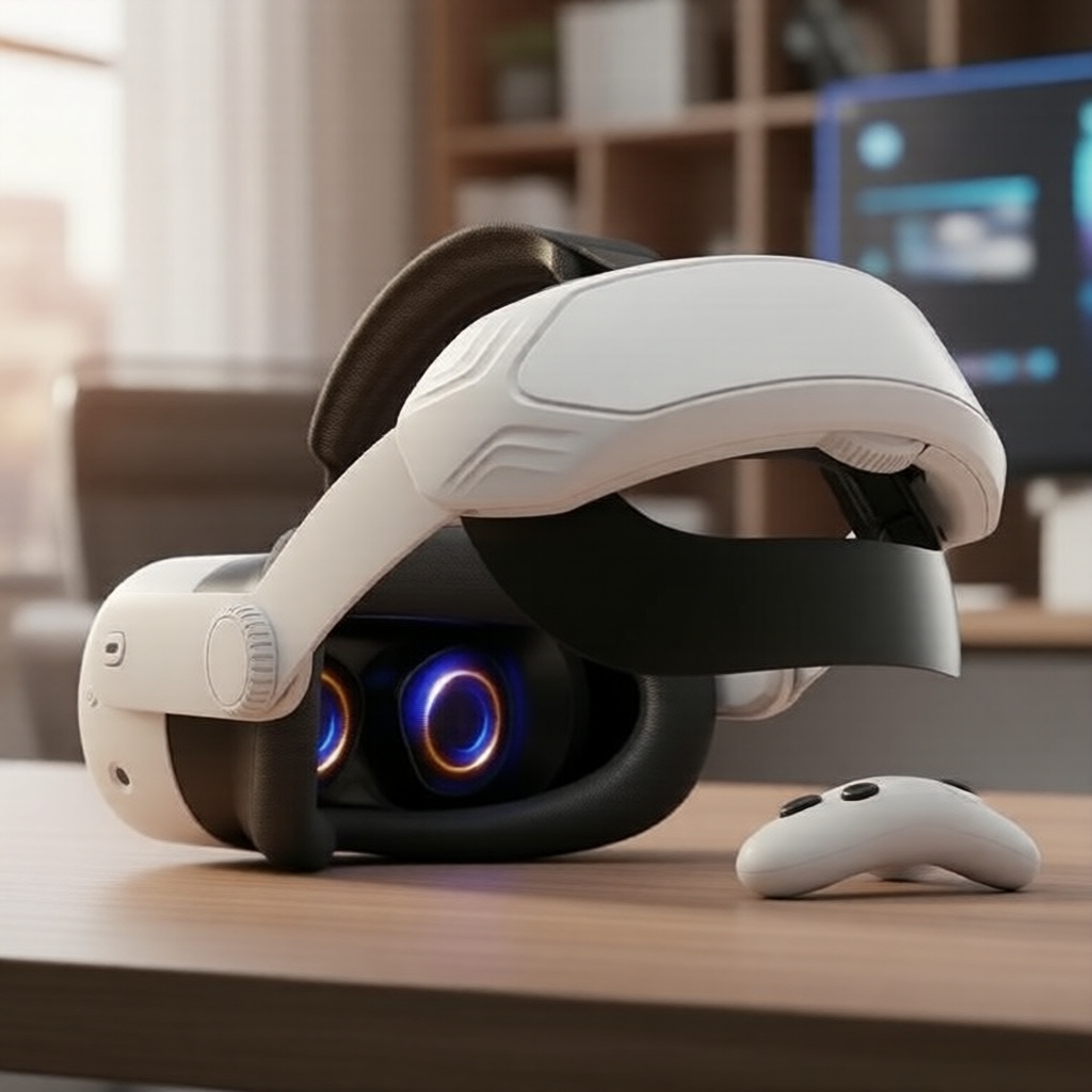 Faixa de cabeça ajustável para óculos de realidade virtual Oculus Meta Quest 3S 3 2 – Conforto estiloso, sem bateria,