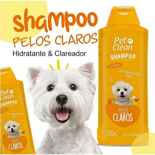 Produto Shampoo E Condicionador para cachorros e gatos Pet Clean 700ml PELOS (CLAROS)