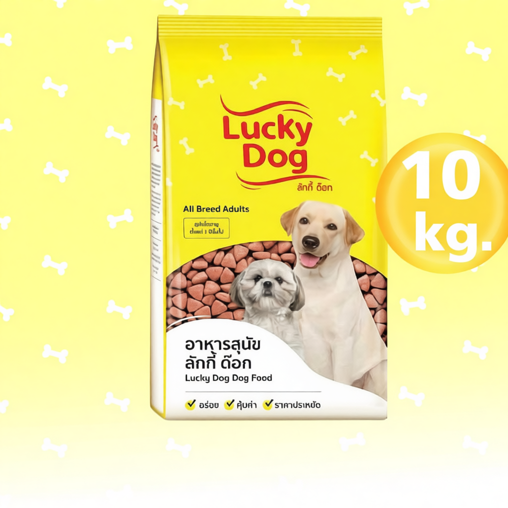  อาหารสุนัข เต็มเต็ม / ลักกี้ ด๊อก  สารอาหารครบถ้วน กระสอบ 10 kg - ภาพที่ 4