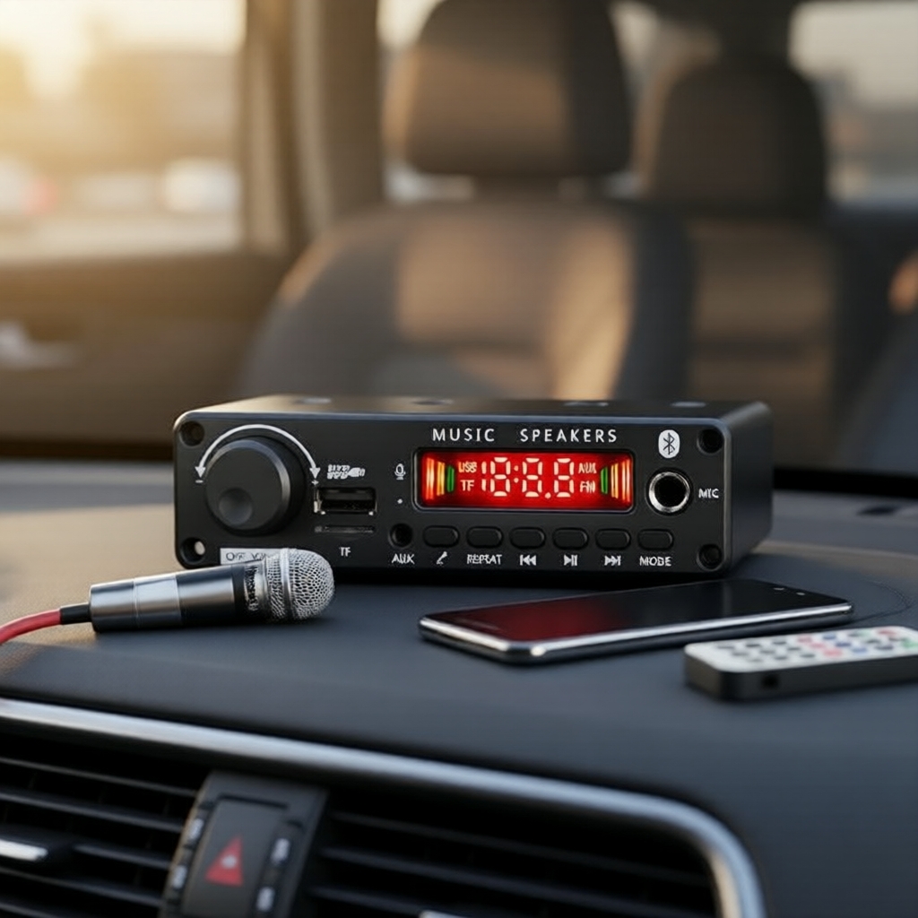 Placa Amplificadora Bluetooth 5.3 200W com Reprodução MP3, Rádio FM, USB, TF e Gravação de Microfone