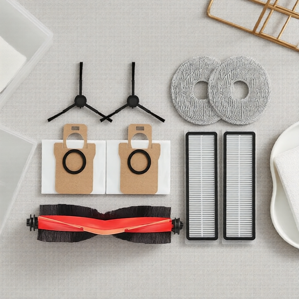Pincéis de Rolo e Borda de Reposição, Filtro HEPA, Panos de Limpeza para Robô de Limpeza de Piso Xiaomi X20+/PLUS