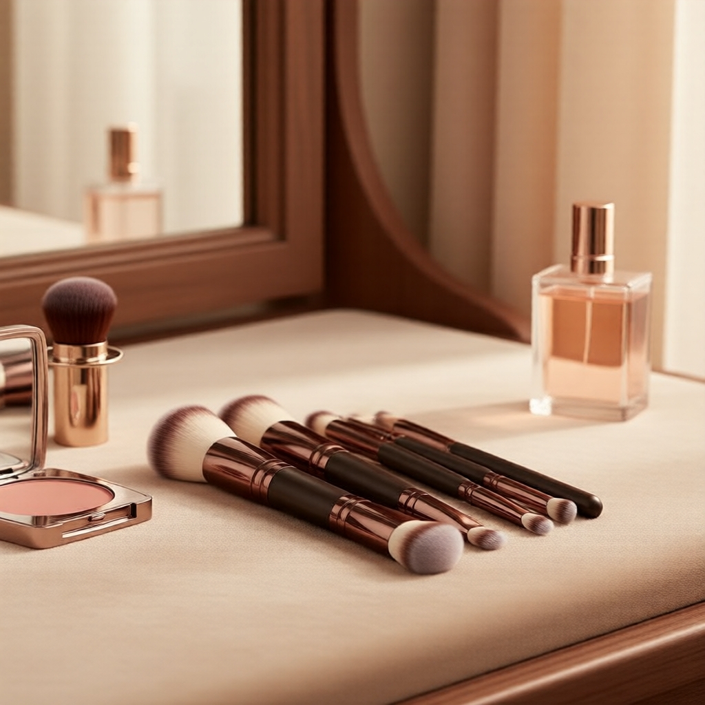 Conjunto Profissional de Pincéis de Maquiagem 6/10/18 peças, Ferramentas Portáteis de Dupla Ponta para Viagem, Base, Pó