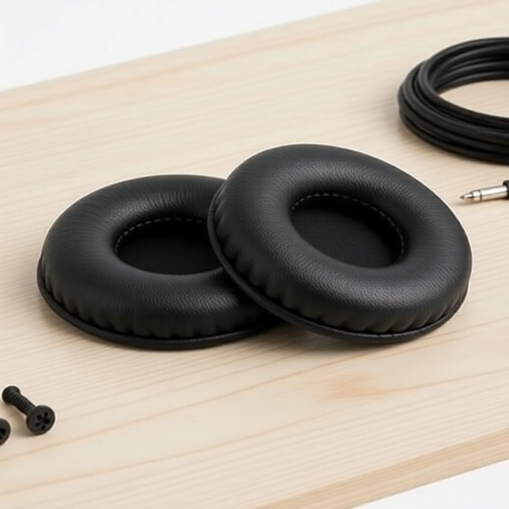 Almofadas de espuma de couro macio de substituição para fones de ouvido sem fio Logitech H390/H600