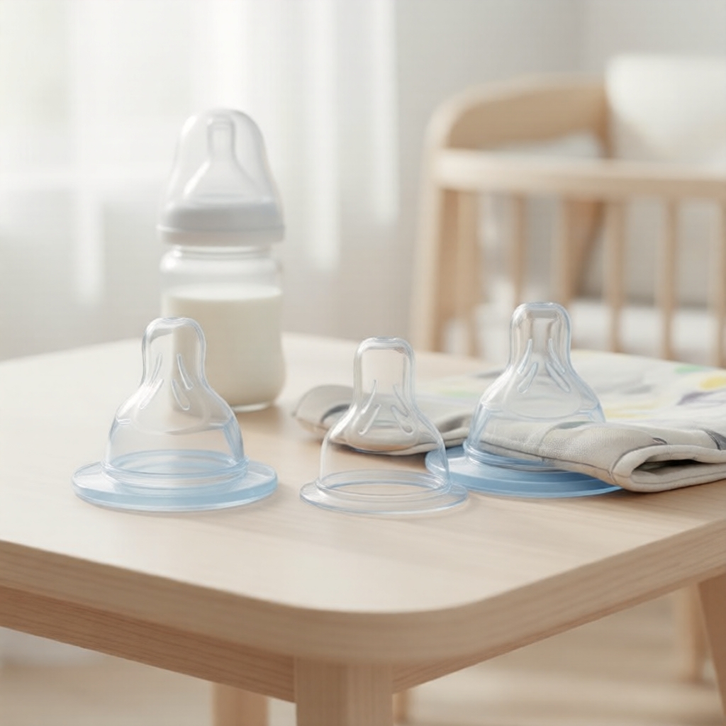  2 Unidades de Bico de Mamadeira para Bebê a partir de 6+ Meses - Fluxo Extra Rápido, 52mm Boca de Pato Larga