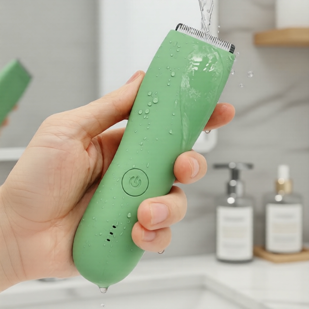 Aparador de Pelos Corporal à Prova d'Água para Homens e Mulheres, Barbeador para Virilha e Biquíni, Presente de Verão