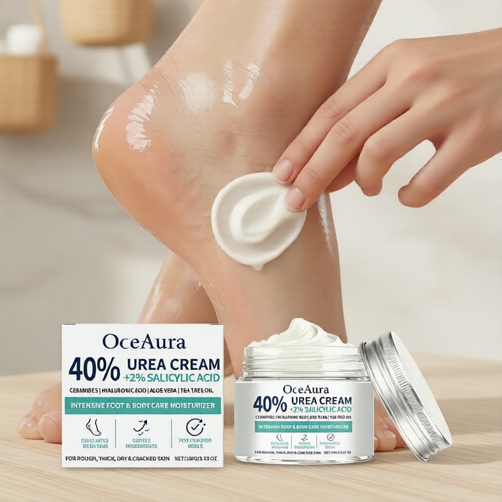 Creme de Ureia 40% para Pés e Corpo 100g - Cuidado Intensivo para Calcanhares Muito Secos e Pele Áspera com Hidratação