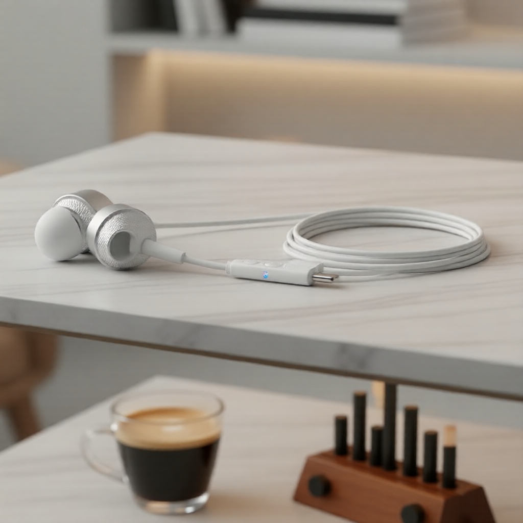 Philips Fones de Ouvido com Fio Tipo-C HiFi com DAC Digital, Drivers de 10 mm, Microfone e Controle no Cabo para
