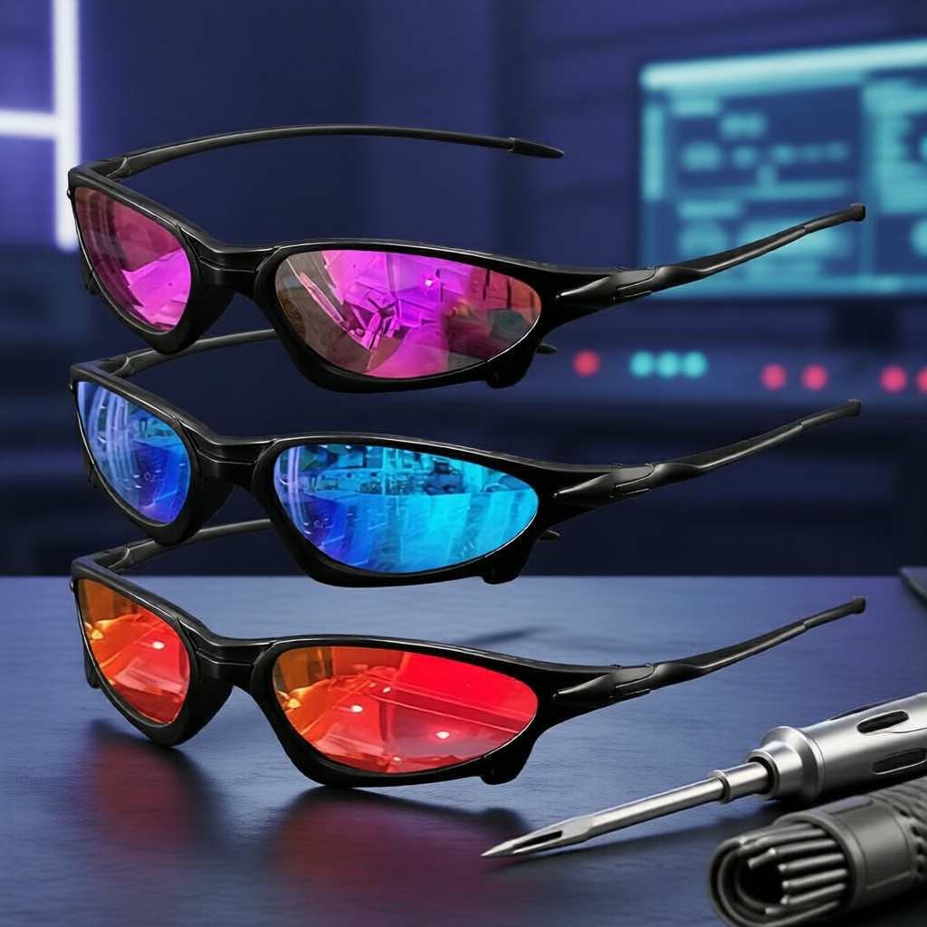 Óculos de Sol de Ciclismo UV400, Design Envolvente Compacto, Visual Esportivo Colorido