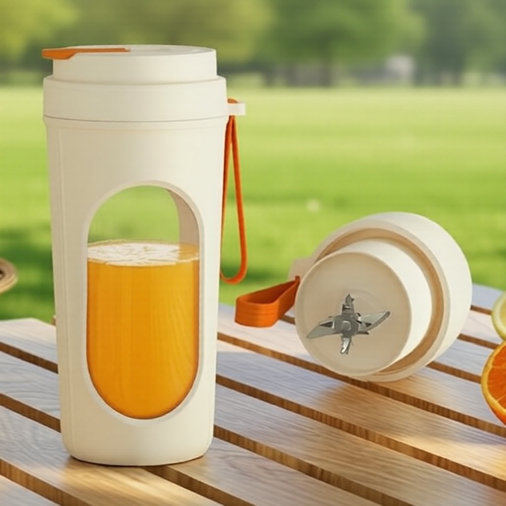  Liquidificador portátil USB de dois copos, liquidificador elétrico multifuncional para bebidas saudáveis