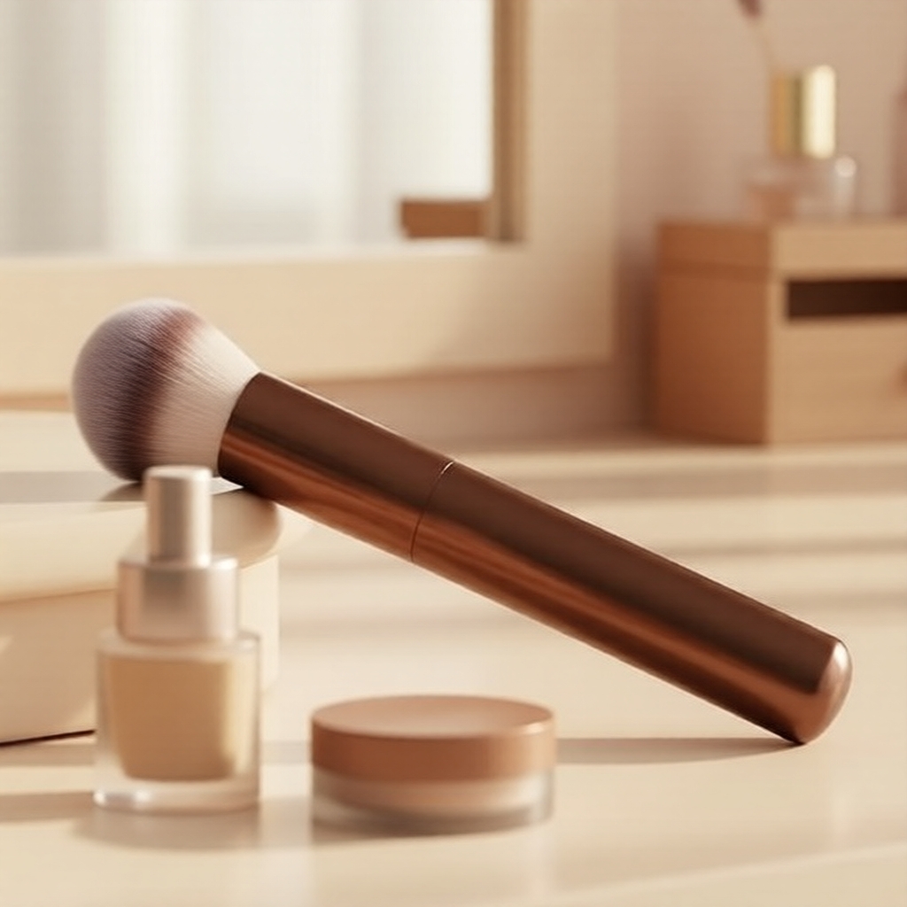Pincel Angular Pro 1 unidade - Perfeito para base líquida em creme e corretivo