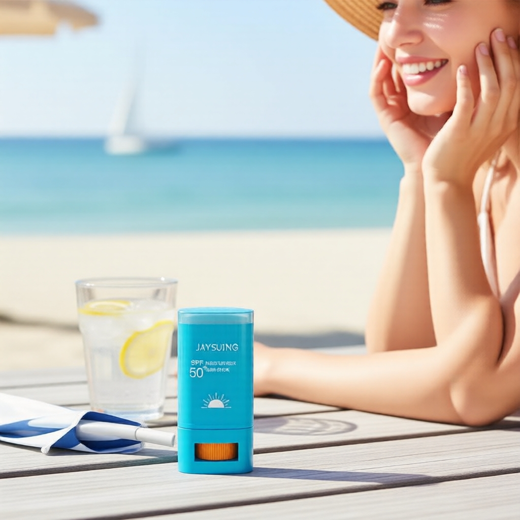 Stick Solar com Clareamento FPS 50+ - Protetor Solar Multifuncional à Prova d'Água para Rosto e Corpo