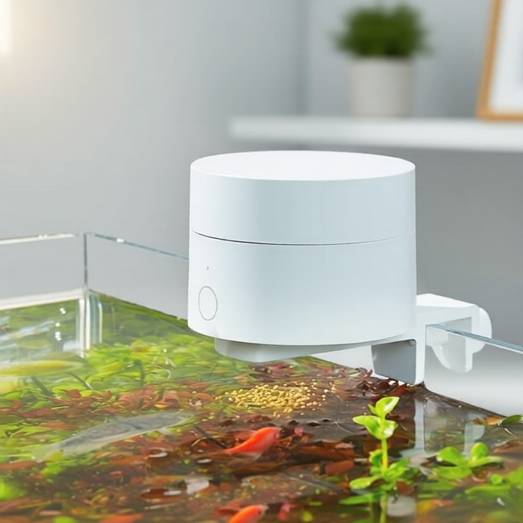 Alimentador Automático de Pequenos Aquários com Temporizador Wi-Fi e Controle por Aplicativo no Smartphone
