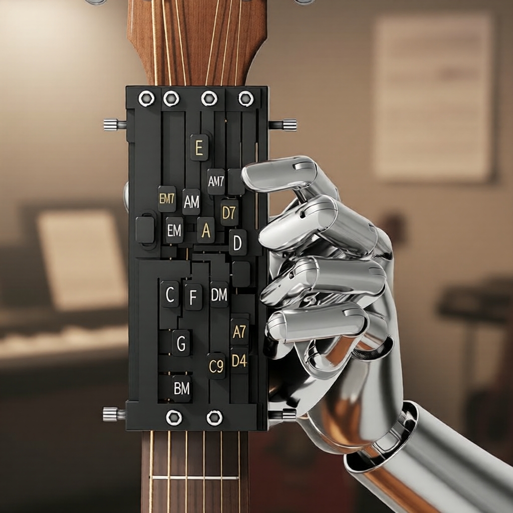  Assistente de Acordes de Violão Folk One-Key, Dispositivo Automático de Prática para Cantores Iniciantes, Excelente