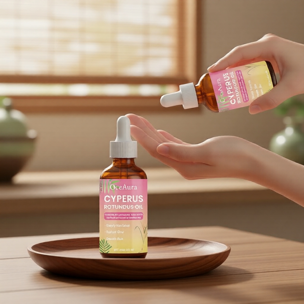 Óleo Depilatório de Cyperus Rotundus 60ml - Fórmula Enriquecida com Manteiga de Karité, Vitamina E e Tioglicolato de