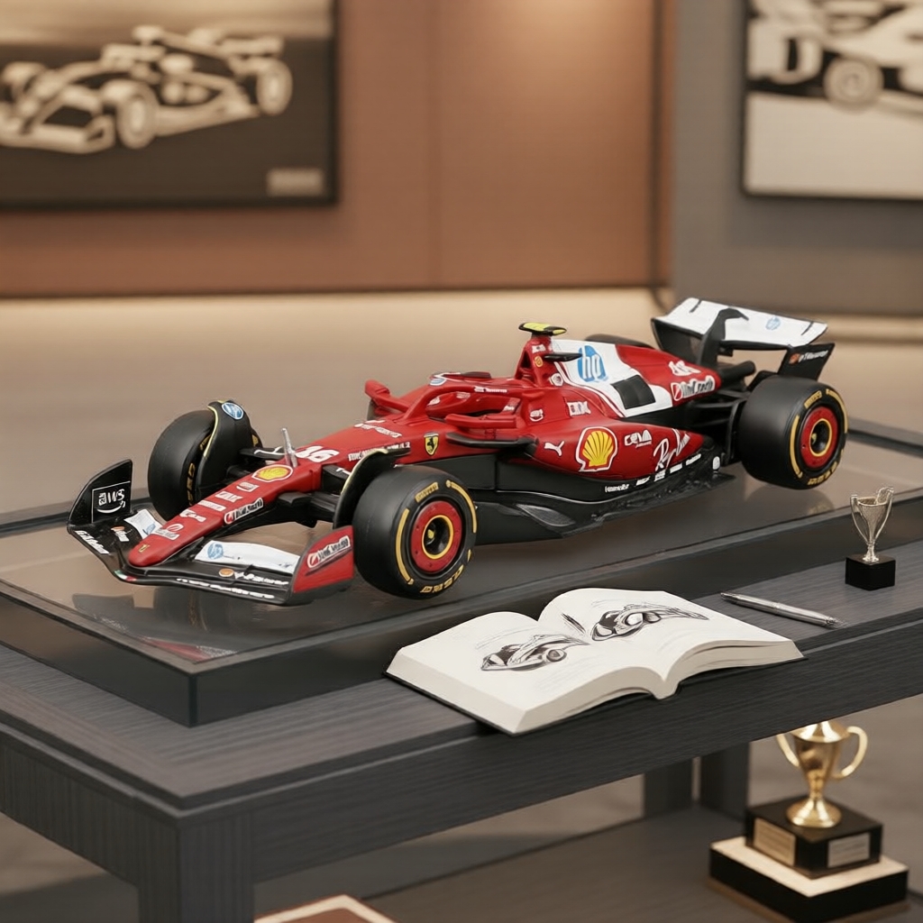 Bburago 1:43 Ferrari HP SF25 F1 Modelo - Charles Leclerc #16 & Lewis Hamilton #44 Miniatura de Carro de F1