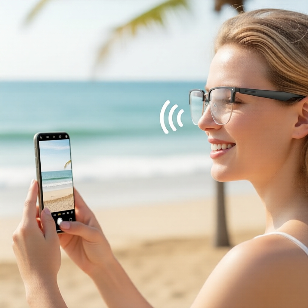  Óculos de Sol Inteligentes Unissex: Chamada Bluetooth, Música, Foto Remota, Assistente de Voz, Bateria de 150mAh