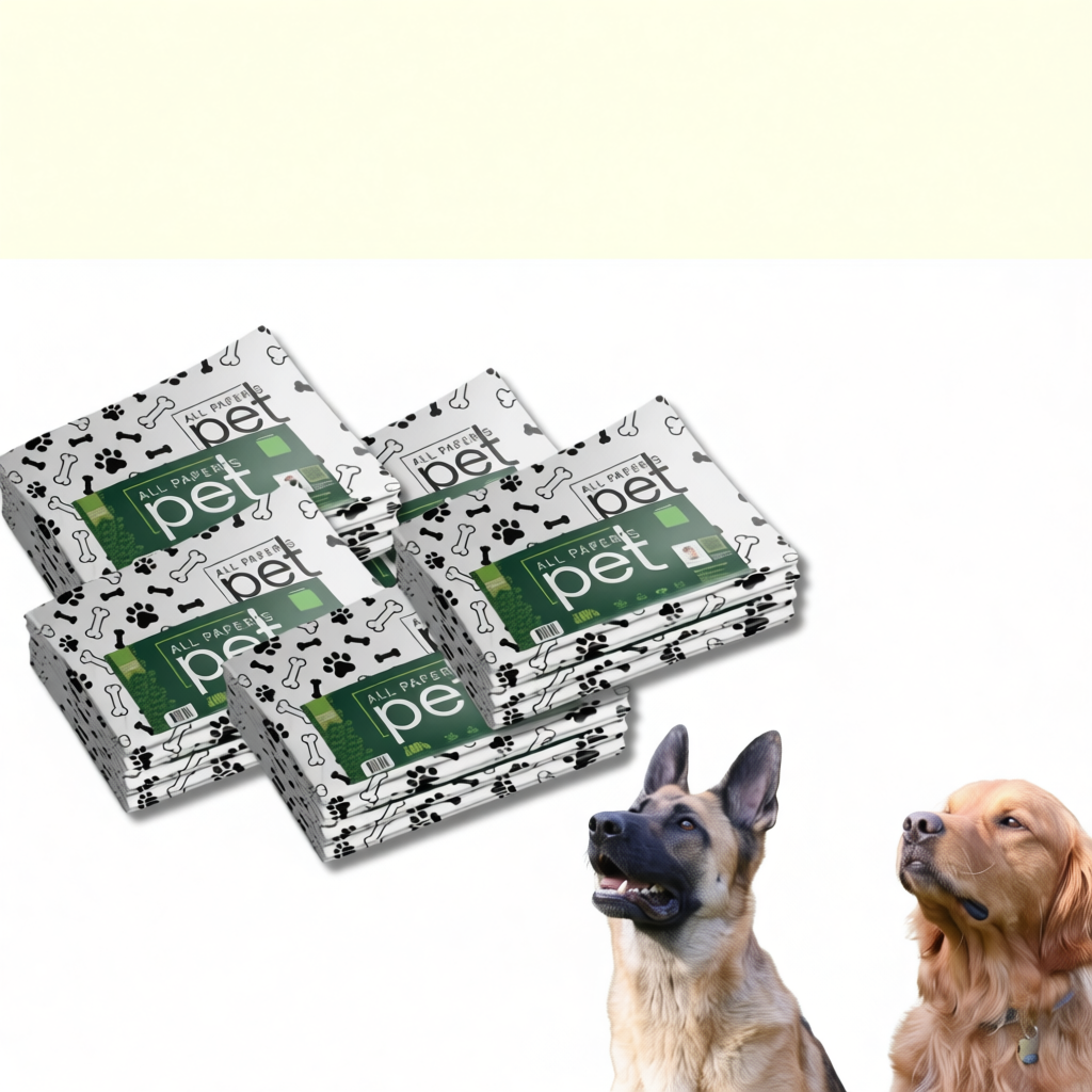 Jornal Higiênico Grande 1kg até 5Kg. 60 até 300 Folhas Biodegradável para Pet Descartável