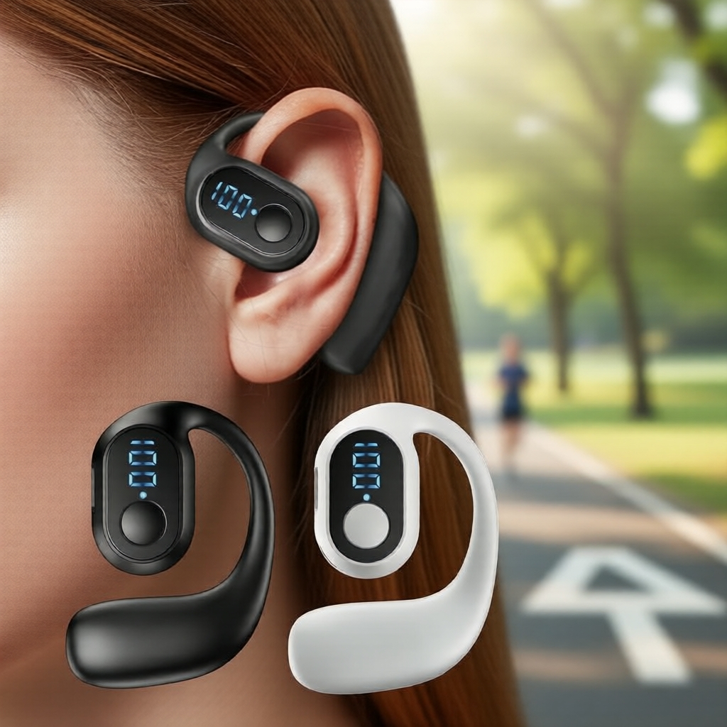  Compre 1 e leve 1 grátis Fone de Ouvido Bluetooth Sem Fio Mono à Prova d'Água com Microfone e Longa Duração de Bateria