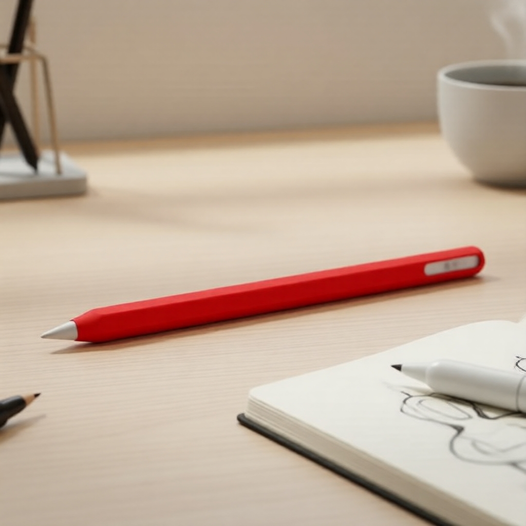 Capa de Silicone 0,3mm para Apple Pencil (Pro/2a Geração) - Antiderrapante, à prova de choque com decoração de símbolo