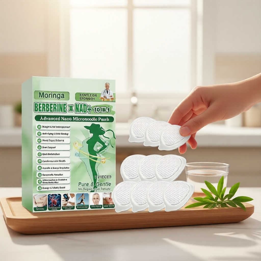 7pc Adesivos para Cuidado Corporal – Moringa e Berberine com NAD+ para Pele Radiante 7pc Adesivos para Cuidado Corporal – Moringa e Berberine com NAD+ para Pele Radiante