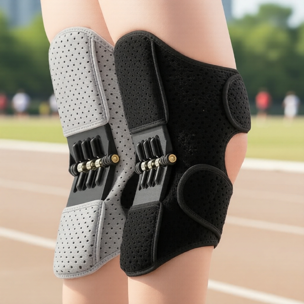 2pcs Joelheiras com Molas Potentes de Reação, Suporte Esportivo, Reduz o Estresse em Oferta na Shopee