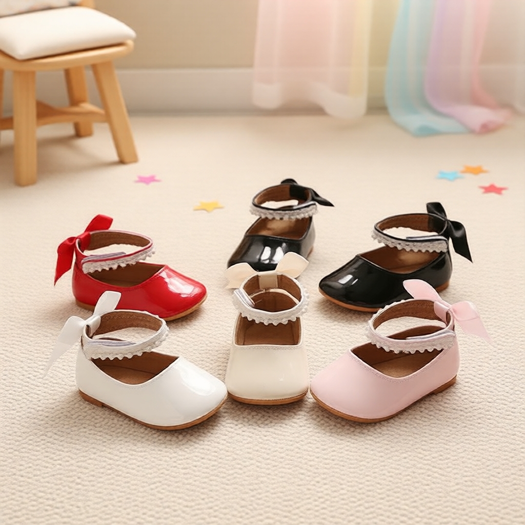 Adoráveis sapatilhas de bebê para meninas estilo Mary Jane com strass brilhantes, antiderrapantes e elegantes para