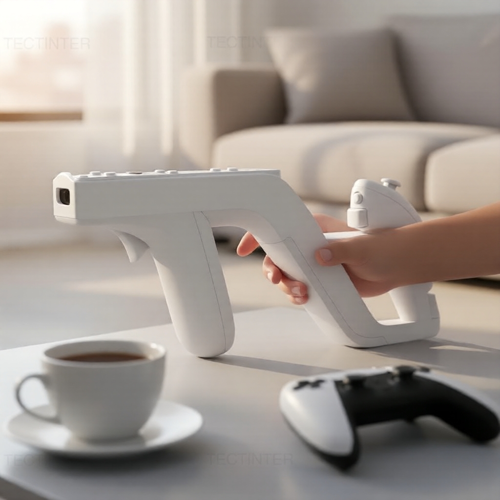 Pistola Nintendo Wii Zapper com Suporte para Controle e Nunchuk Motion Plus para Jogos de Tiro