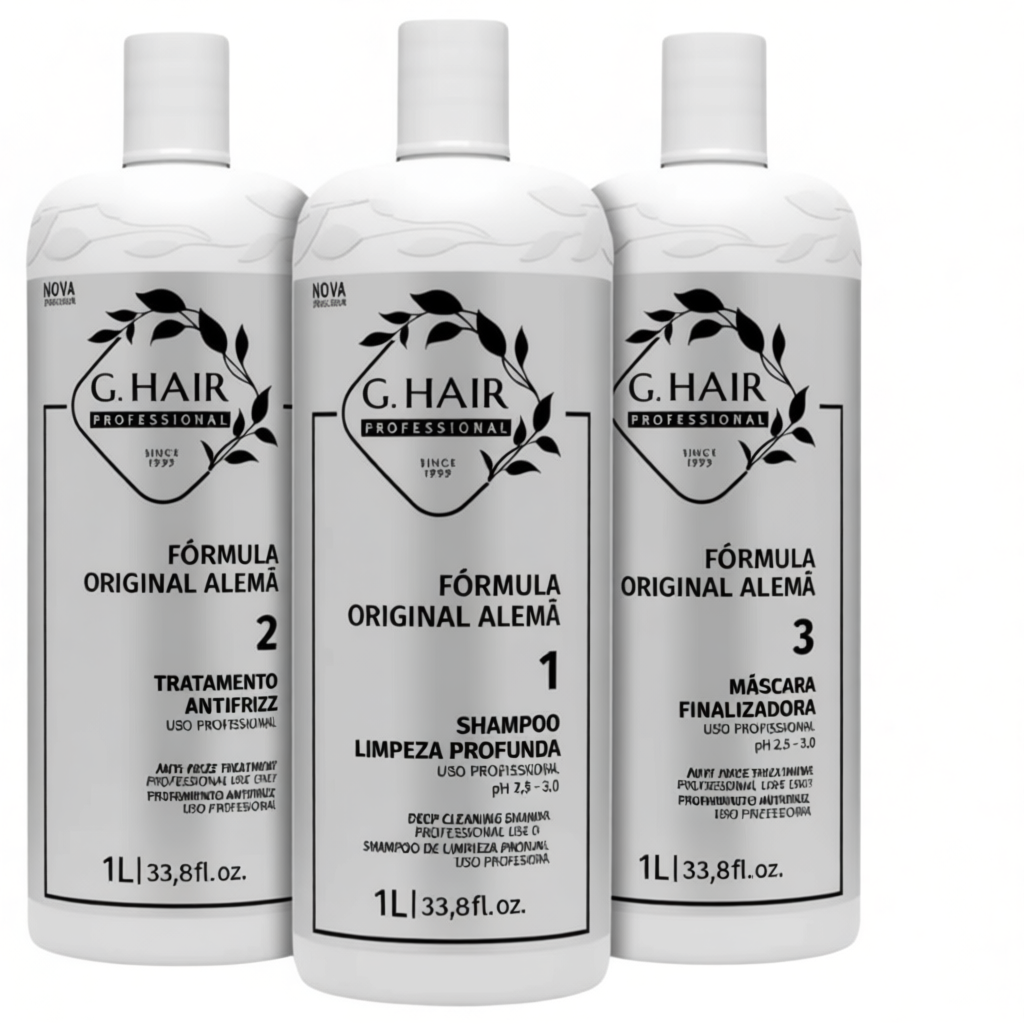 Inoar Ghair Kit Alemã Kit 3x1L + Óleo capilar 7ml + Kit Aplicação