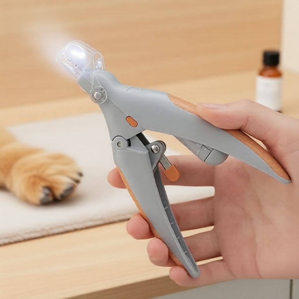 Cortador de Unhas LED para Pets com Visor de Ampliação para Cães e Gatos