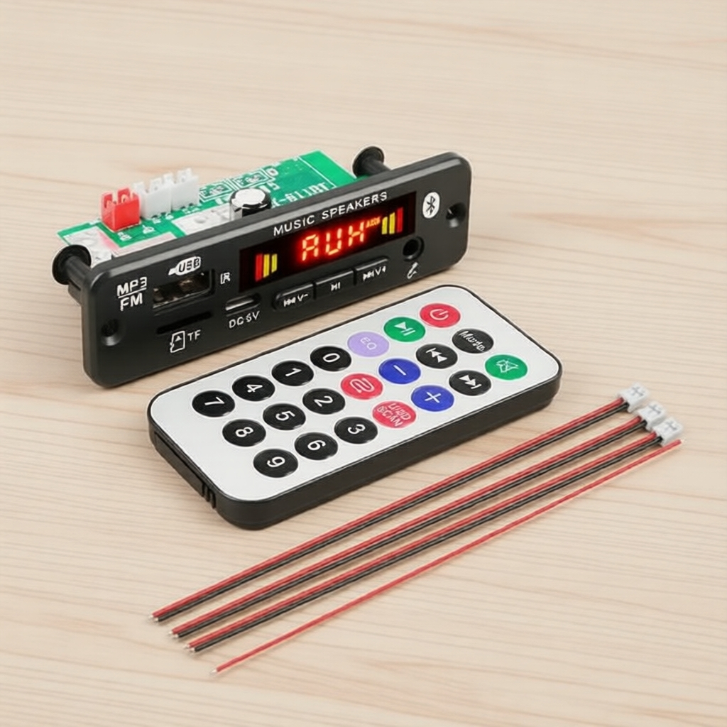  Placa de MP3 para carro 12V 40W 2x20W Bluetooth 5.0 Rádio FM TF/USB/AUX