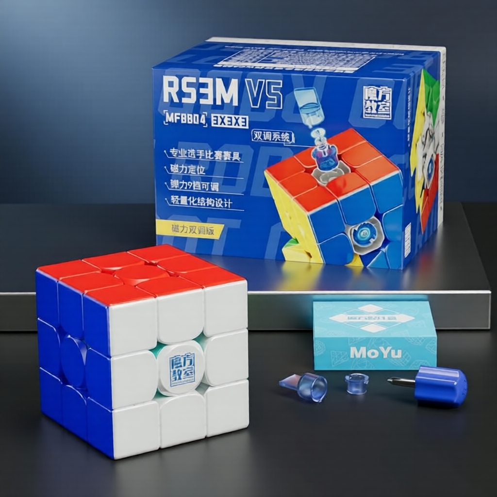 2023 Moyu RS3M V5 Cubo Mágico Magnético 3x3, Ajuste Duplo, Sem Adesivos, Brinquedo de Quebra-Cabeça Infantil