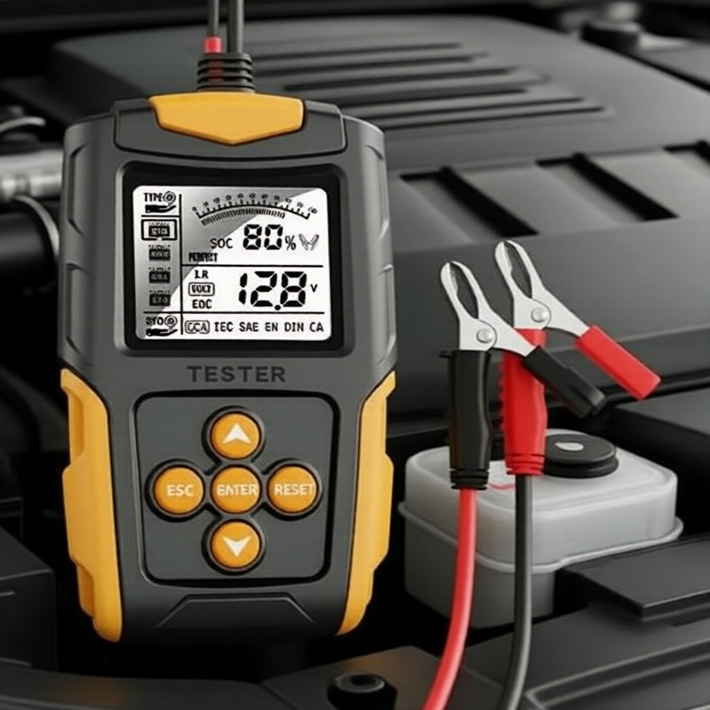 Analisador de Diagnóstico de Bateria Automotiva EAFC 12V 24V, Testador de Partida e Carregamento de LCD