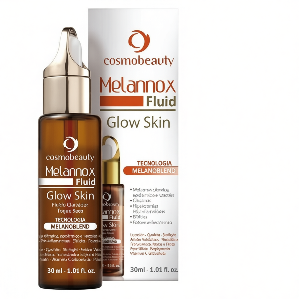 Melannox Fluid Glow Skin Fluido Sérum Clareador 30ml - Cosmobeauty