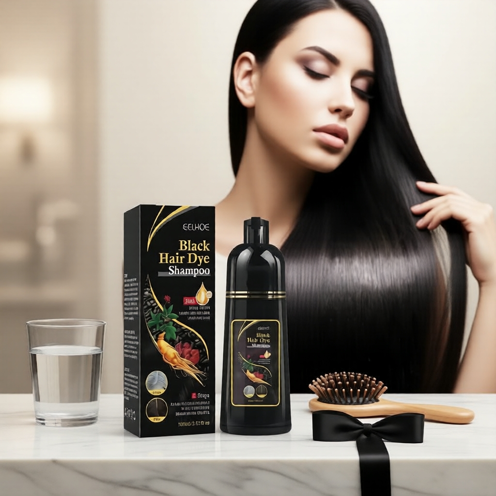  Beirou Shampoo Preto | Brilho Intenso & Hidratação Profunda Para Cabelos Brancos, Cobertura Brilhante