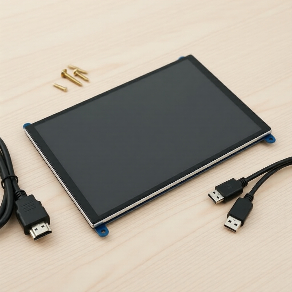 Monitor de 7 polegadas 1024x600 IPS 5 Pontos Tela sensível ao toque, HDMI, para Raspberry Pi 4/3/2/B/B+/A+ e Windows