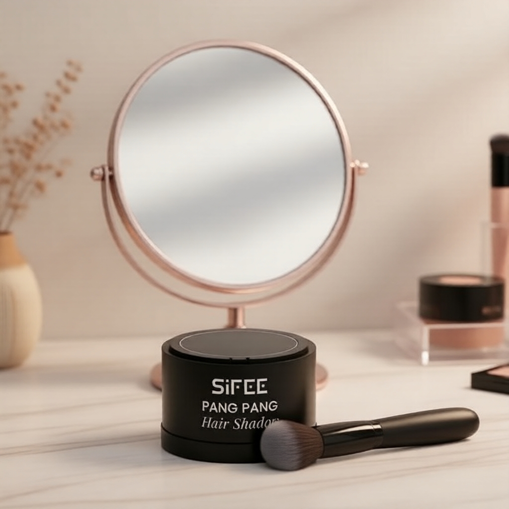  Linha Capilar Instantaneamente Mais Grossa - 4g Pó de Contorno Capilar Marrom Claro, Corretivo Natural de Sombra