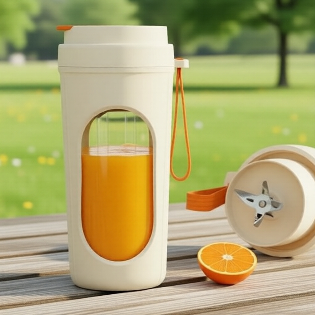  Copo Liquidificador Portátil USB com Copo Duplo, Liquidificador Elétrico para Smoothies e Alimentos