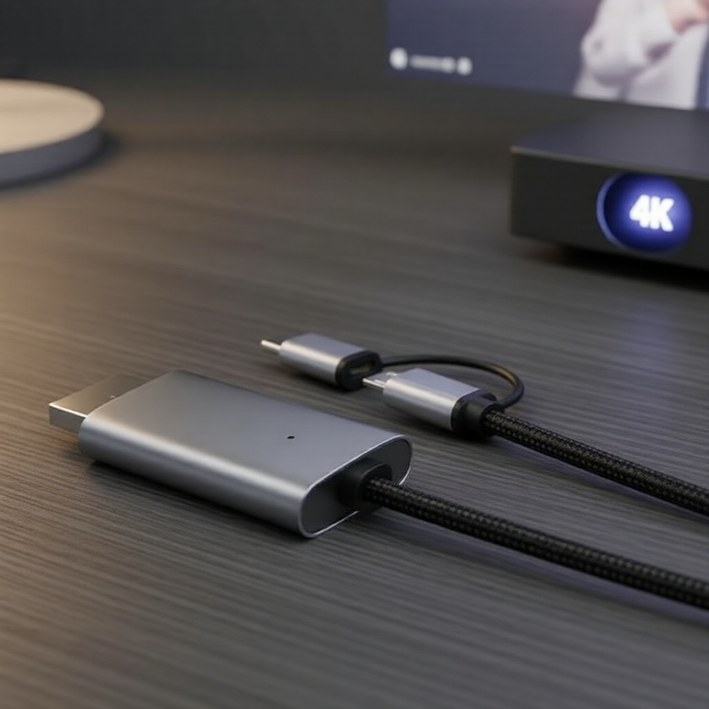 LD39 Adaptador 2 em 1 USB-C/Micro USB para HDMI para Transmissão HD em Smart TV