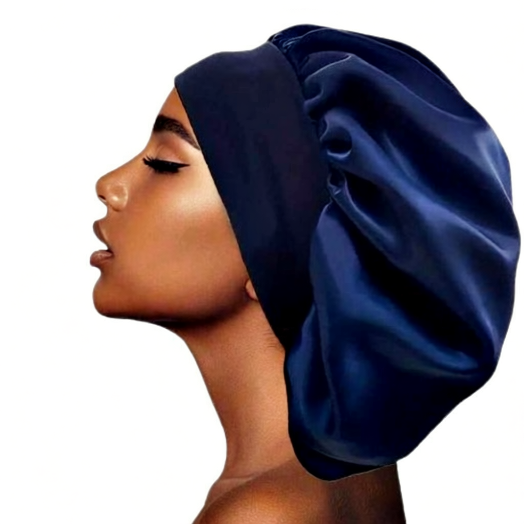 Touca de Cetim Com Faixa Larga Para Cozinha Maquiagem Dormir Banho Capacete Motos Anti Frizz
