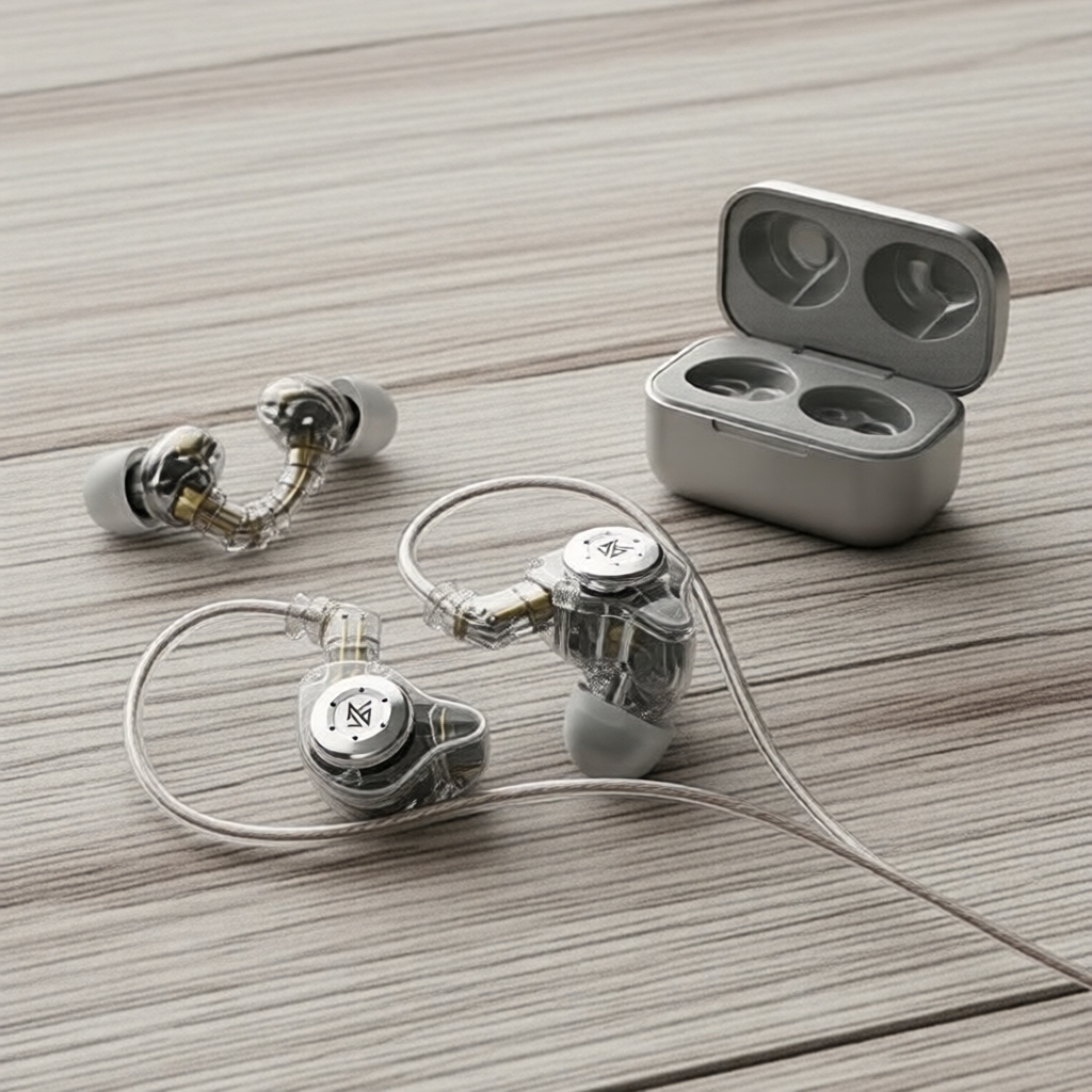 Fones de Ouvido KZ EDX Pro 3,5mm com Fio, IEM Intra-Auriculares, à Prova d'Água, Cancelamento de Ruído, Longo Tempo de