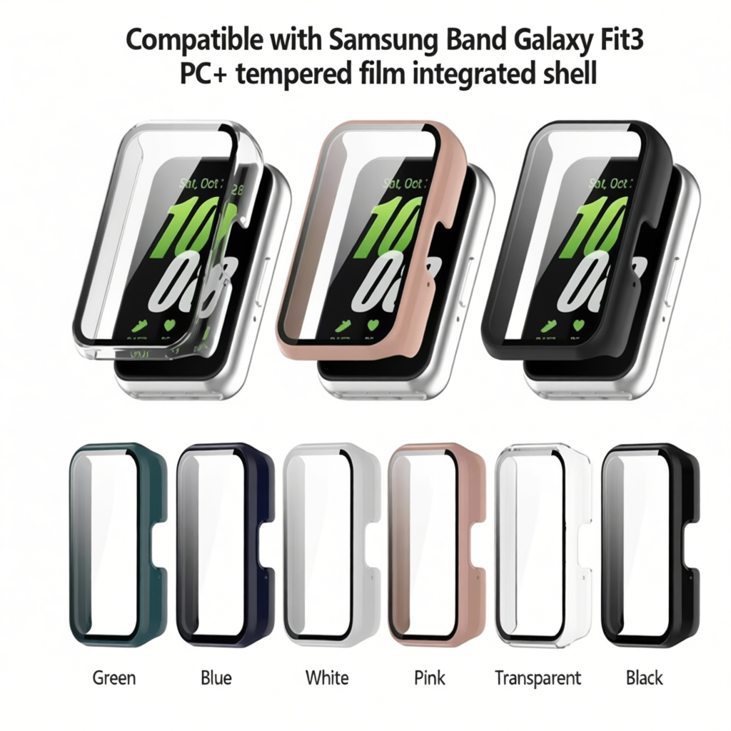 Case Capa Capinha Com Película Para Smartwatch Samsung Galaxy Fit 3 Relogio Fit3