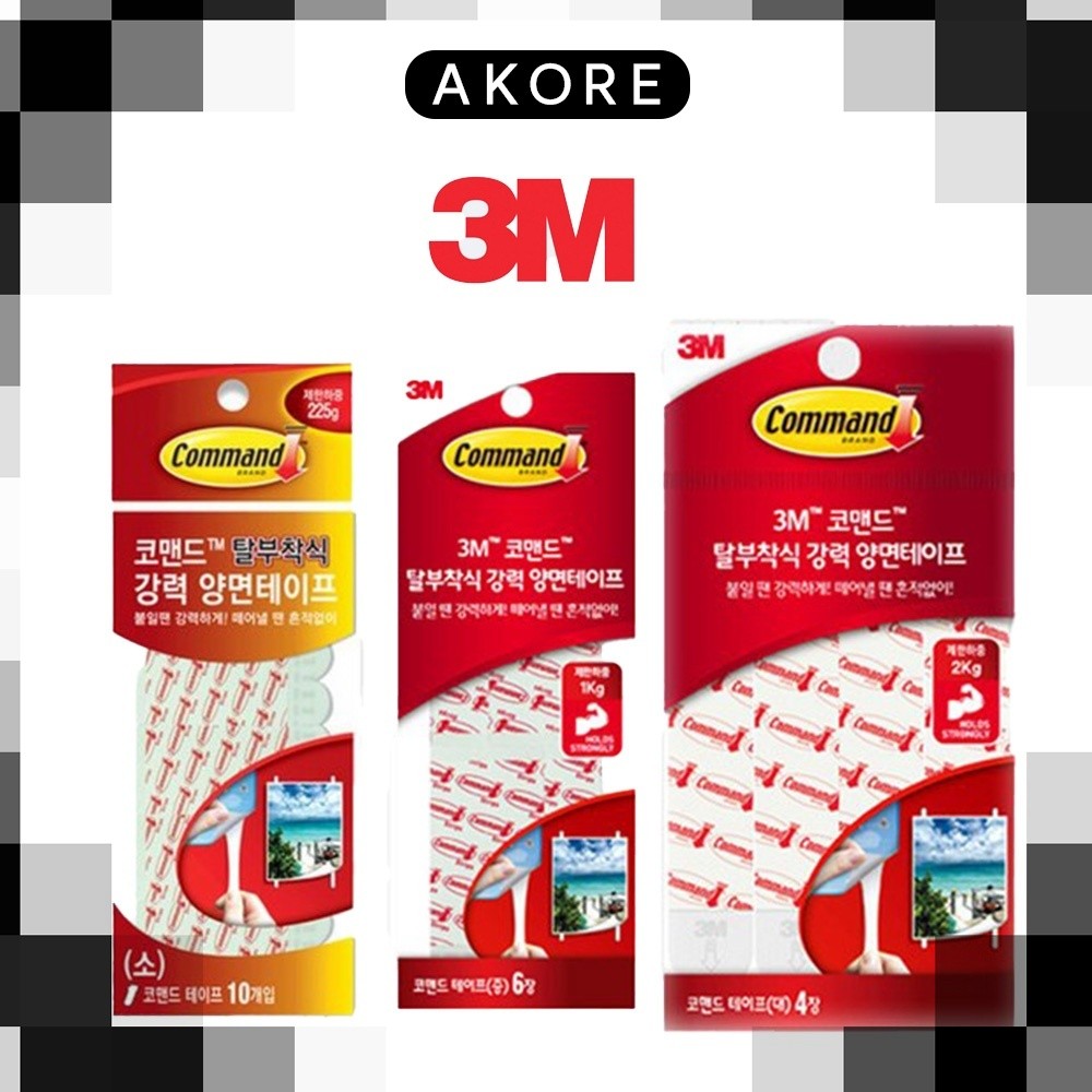 Tiras De Comando 3m Recarga Peças) Pequenas Máximas , De 3m Adesivas
