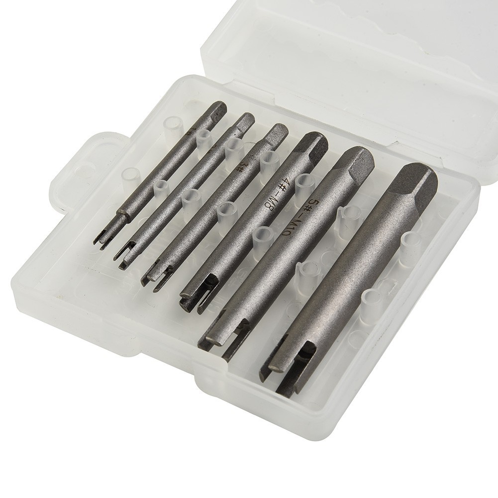 { HUZZ } 6pcs Remover Despojado Danificado Parafuso Torneira Extrator Cabeça Quebrada Ferramenta De Remoção De